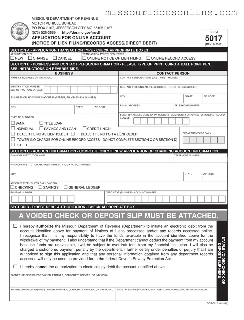 Blank 5017 Missouri Form