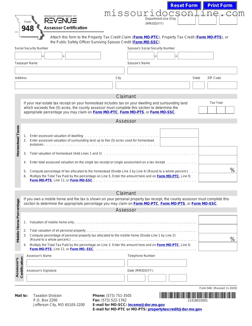Blank 948 Missouri Form