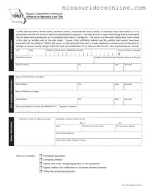 Blank Missouri 1062 Form