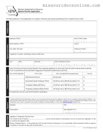 Blank Missouri 1275 Form