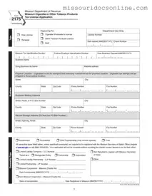 Blank Missouri 2175 Form