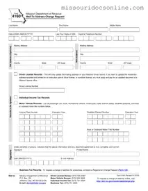 Blank Missouri 4160 Form