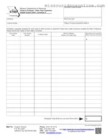 Blank Missouri 4795 Form