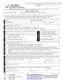 Blank Missouri 943 Form