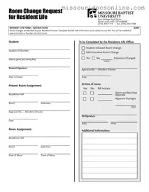 Blank Missouri Baptist University Rl007 Form