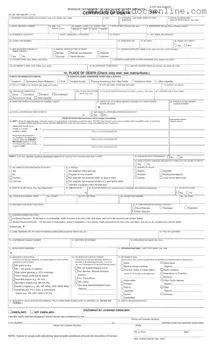Blank Missouri Certificate Of Death Form