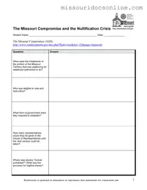Blank Missouri Compromise Form