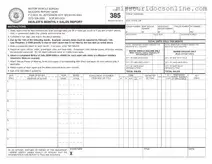 Blank Missouri Dealer Monthly Sales Report Form