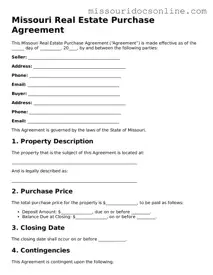 Attorney-Approved Real Estate Purchase Agreement Form for Missouri State