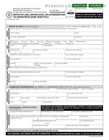 Blank Missouri Lien Form