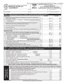 Blank Missouri Mo A Form