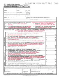 Blank Missouri Mo Ptc Form