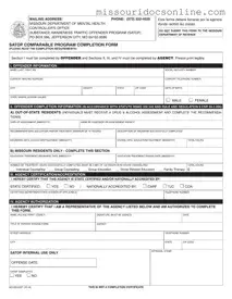 Blank Missouri Satop Form
